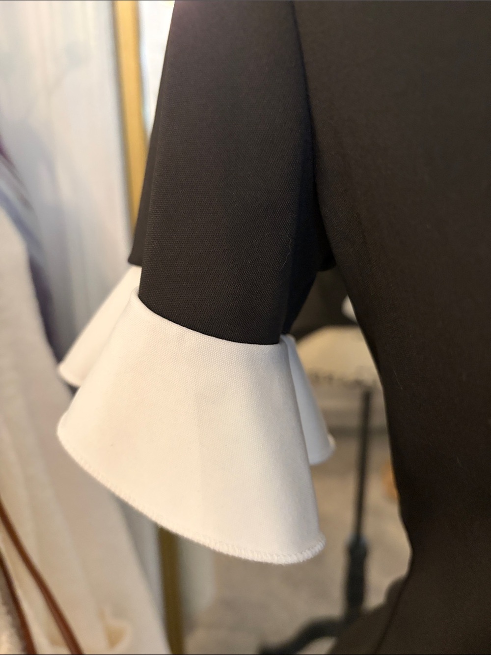 Black and White Bow-Back Women's Top - Picture 7 of 8